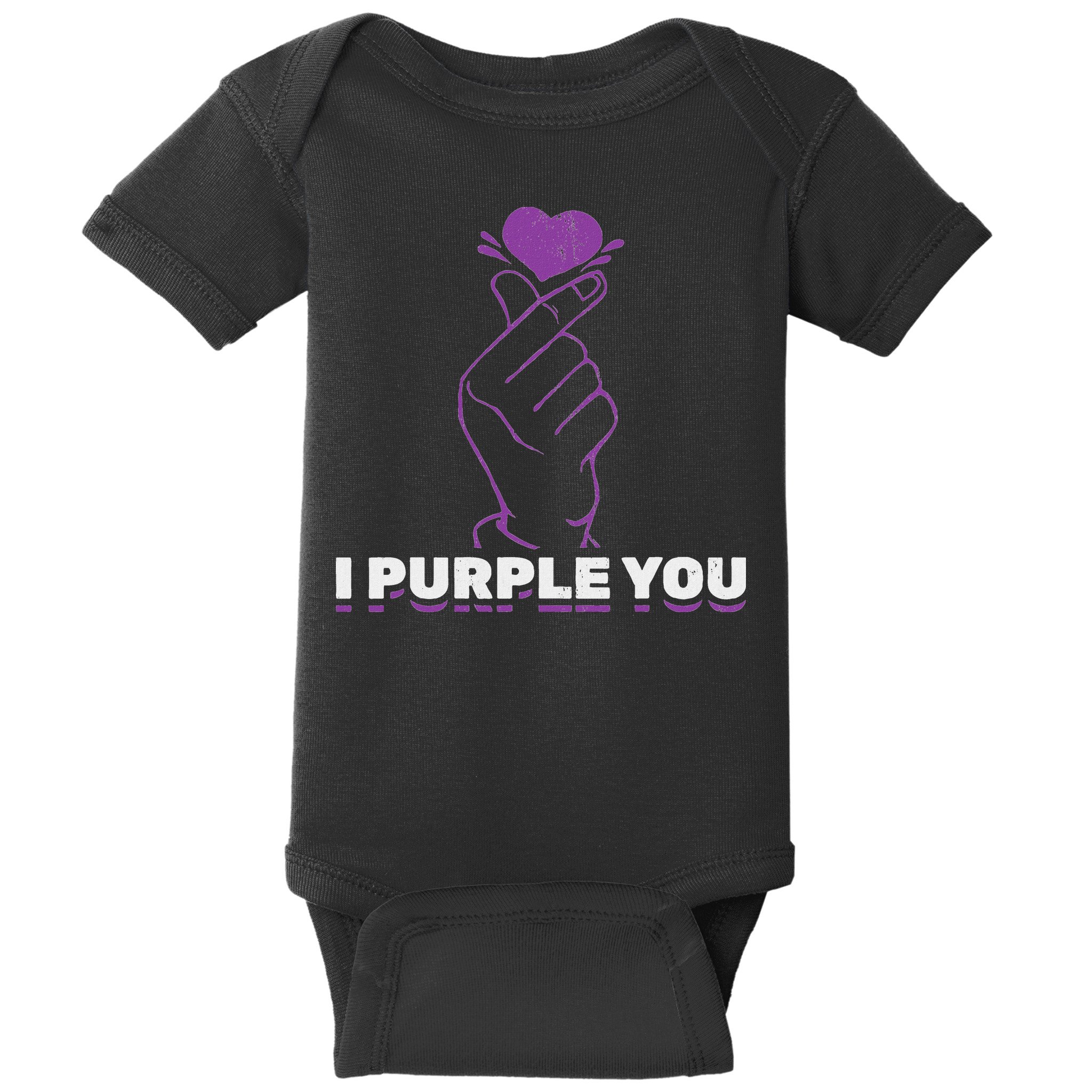 I Purple You Kdrama Korean Hand Symbol Kpop Baby Bodysuit