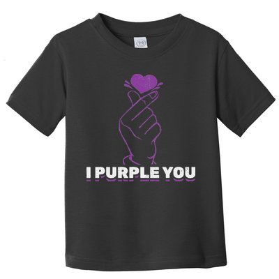 I Purple You Kdrama Korean Hand Symbol Kpop Toddler T-Shirt