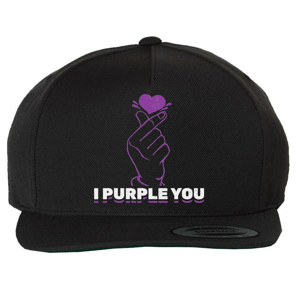 I Purple You Kdrama Korean Hand Symbol Kpop Wool Snapback Cap