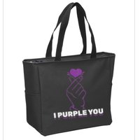I Purple You Kdrama Korean Hand Symbol Kpop Zip Tote Bag