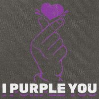 I Purple You Kdrama Korean Hand Symbol Kpop Cotton Canvas Backpack