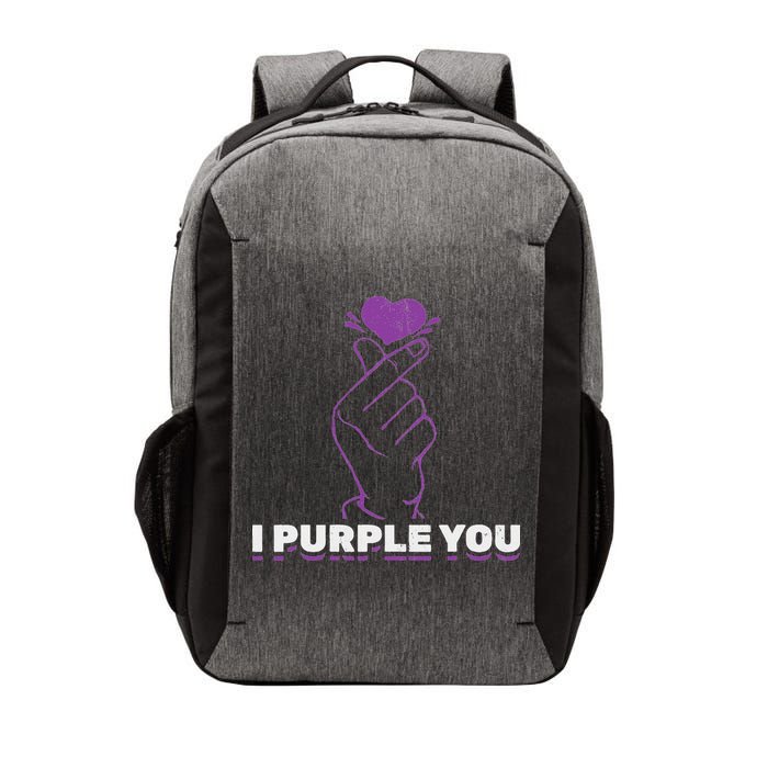 I Purple You Kdrama Korean Hand Symbol Kpop Vector Backpack