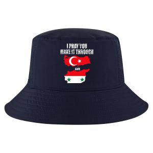 I Pray You Make It Through , Flag Turkey, Syria Cool Comfort Performance Bucket Hat