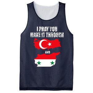 I Pray You Make It Through , Flag Turkey, Syria Mesh Reversible Basketball Jersey Tank