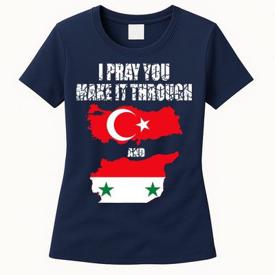 I Pray You Make It Through , Flag Turkey, Syria Womens T-Shirt