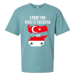 I Pray You Make It Through , Flag Turkey, Syria Sueded Cloud Jersey T-Shirt