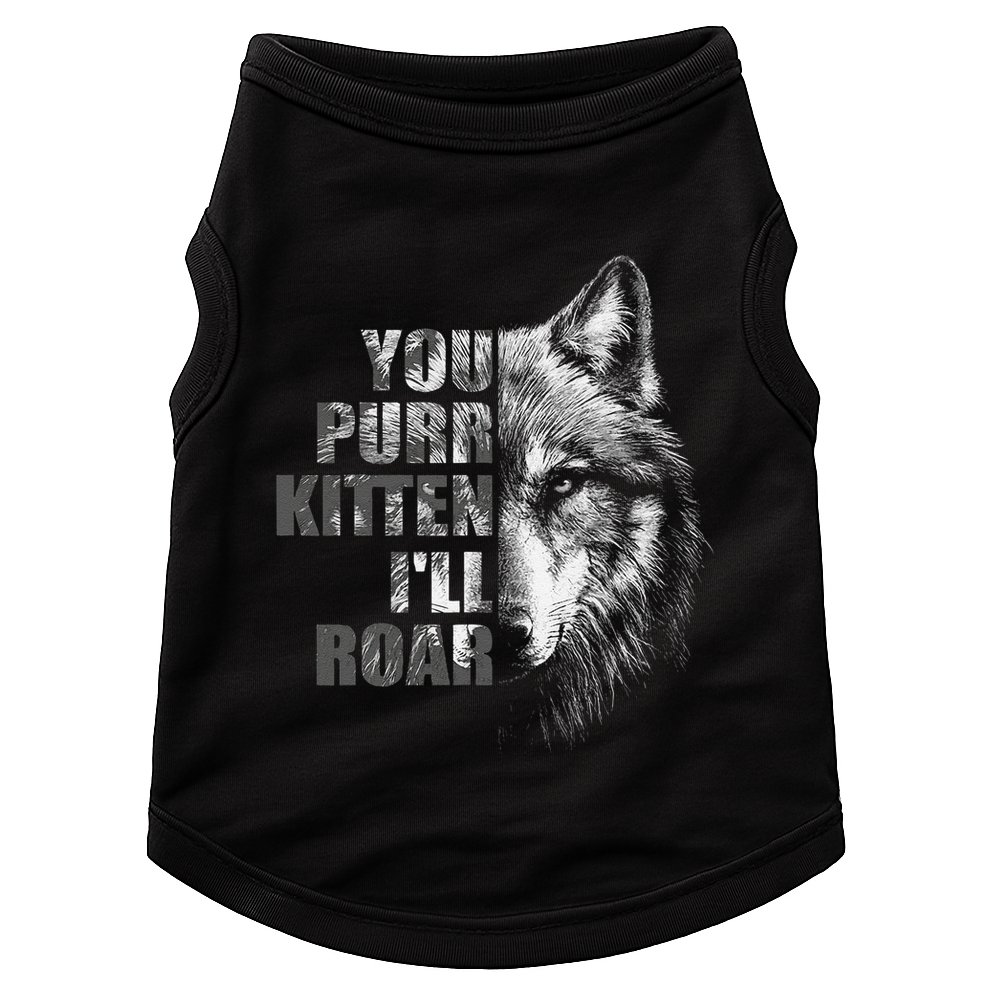 ILl Protect You Kitten No Matter What Funny Alpha Wolf Meme Doggie Tank