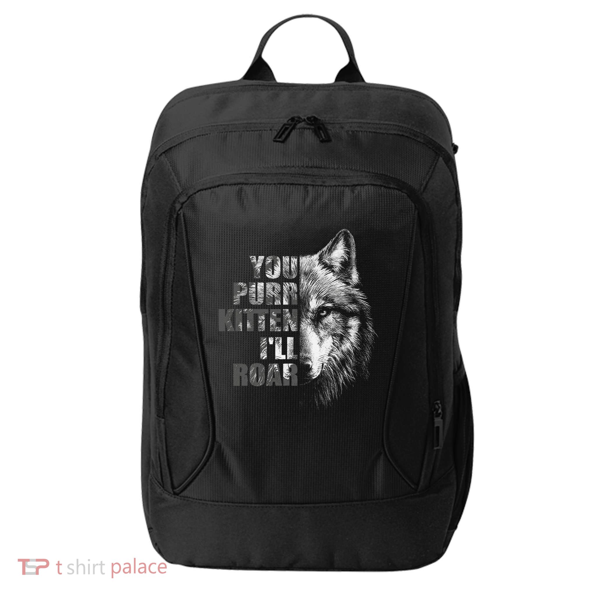 ILl Protect You Kitten No Matter What Funny Alpha Wolf Meme City Backpack