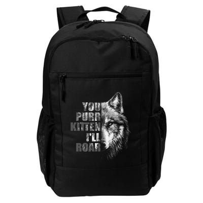 ILl Protect You Kitten No Matter What Funny Alpha Wolf Meme Backpack