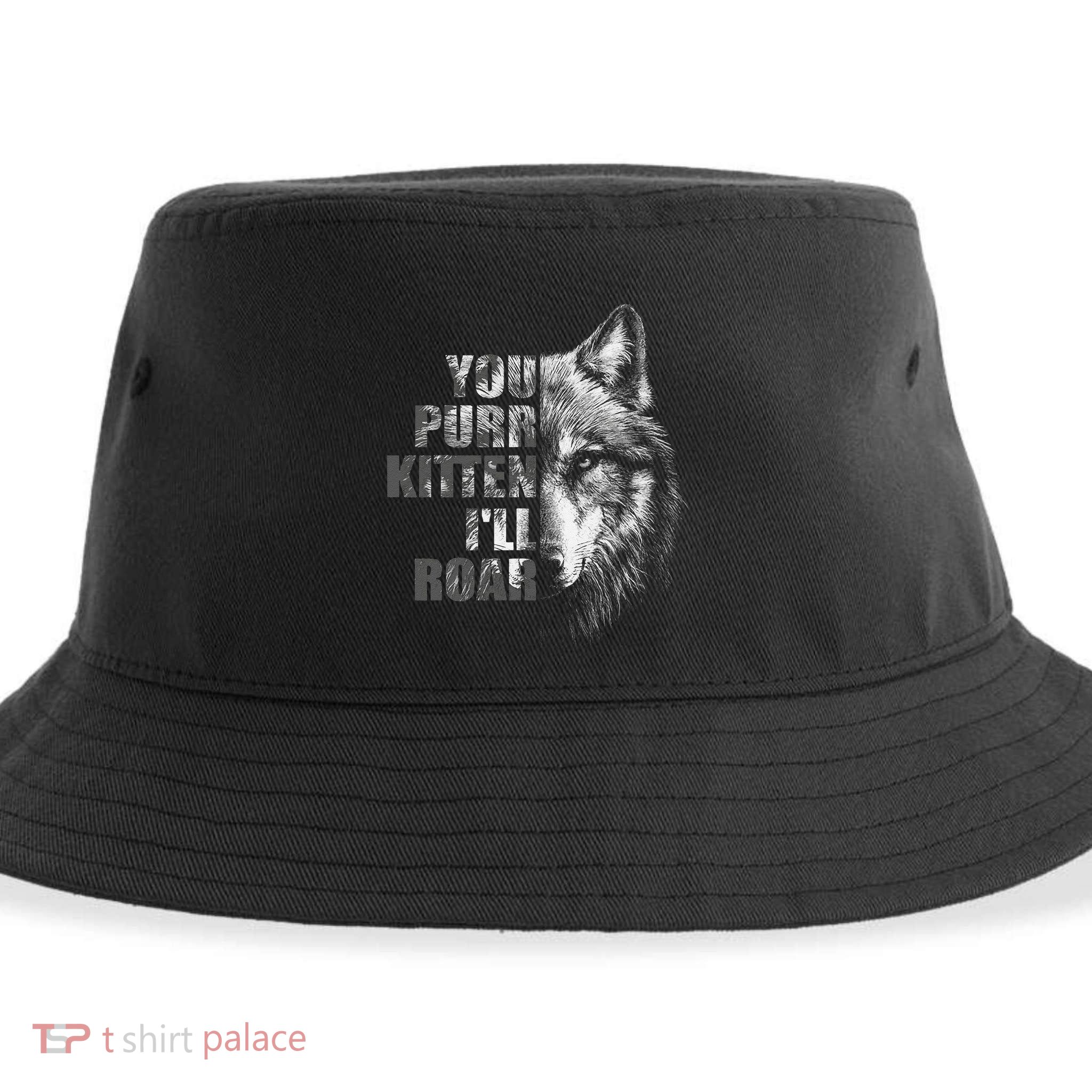 ILl Protect You Kitten No Matter What Funny Alpha Wolf Meme Sustainable Bucket Hat