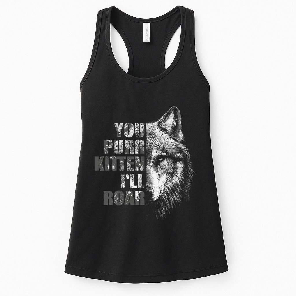ILl Protect You Kitten No Matter What Funny Alpha Wolf Meme Womens Tank Top