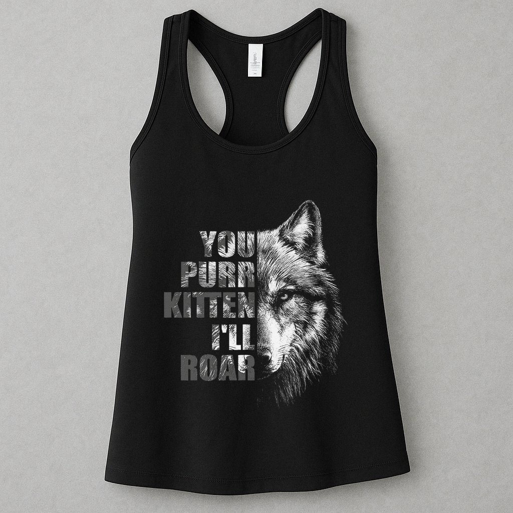 ILl Protect You Kitten No Matter What Funny Alpha Wolf Meme Womens Tank Top