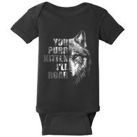 ILl Protect You Kitten No Matter What Funny Alpha Wolf Meme Baby Bodysuit