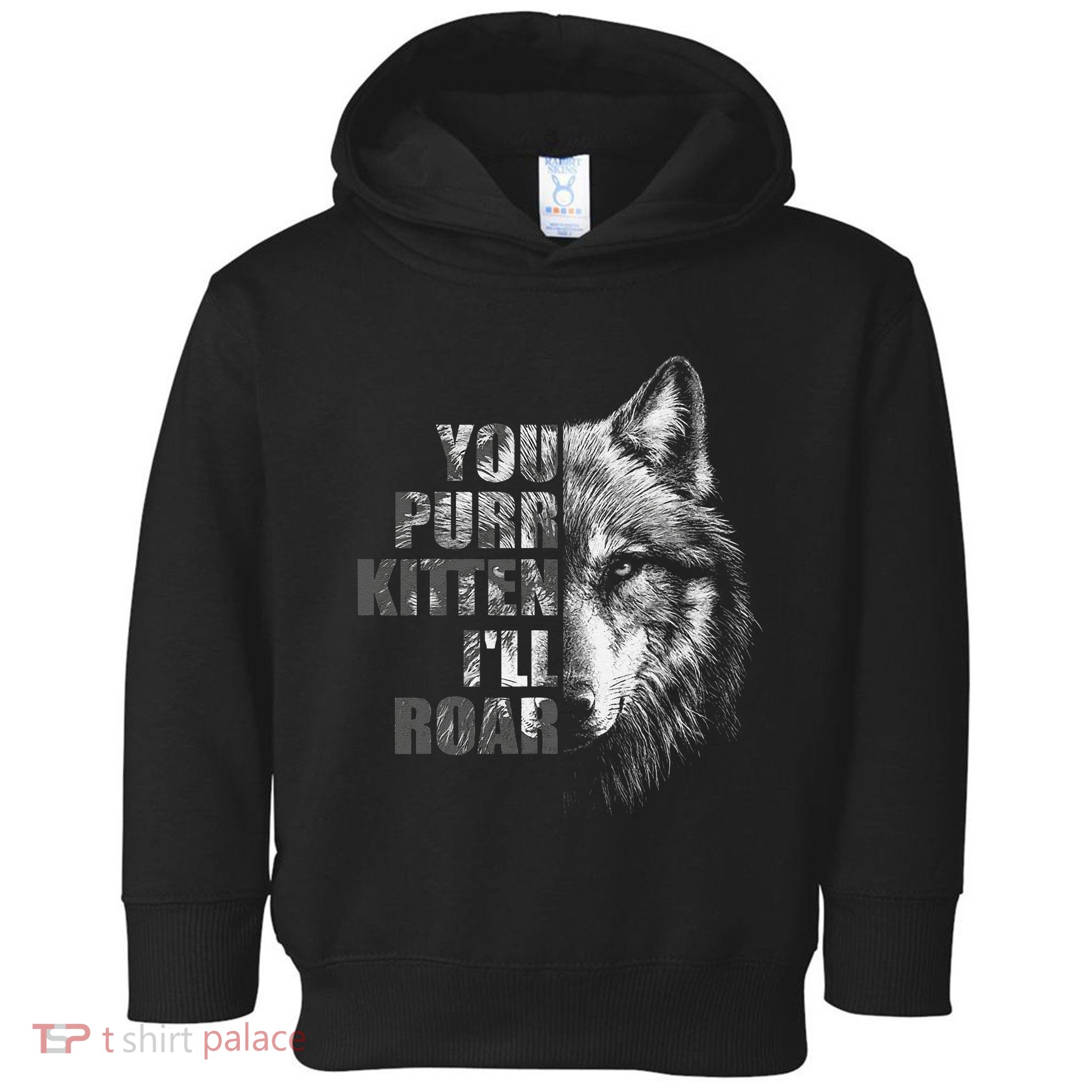 ILl Protect You Kitten No Matter What Funny Alpha Wolf Meme Toddler Hoodie