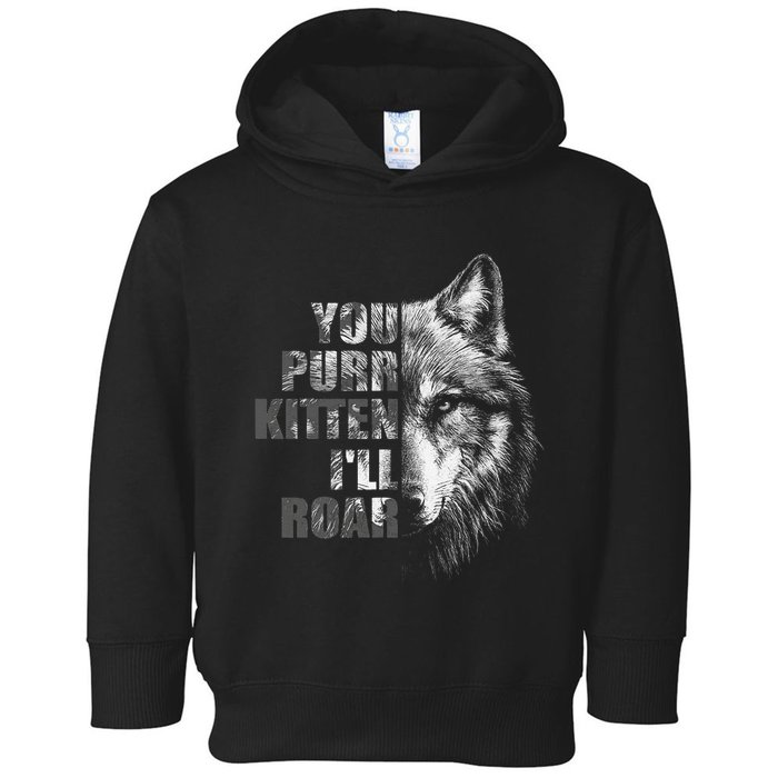 ILl Protect You Kitten No Matter What Funny Alpha Wolf Meme Toddler Hoodie