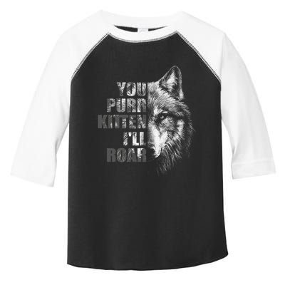ILl Protect You Kitten No Matter What Funny Alpha Wolf Meme Toddler Fine Jersey T-Shirt