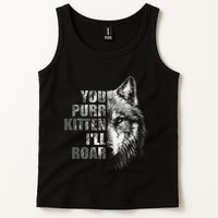 ILl Protect You Kitten No Matter What Funny Alpha Wolf Meme Tank Top