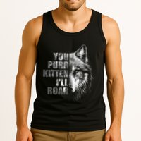 ILl Protect You Kitten No Matter What Funny Alpha Wolf Meme Tank Top