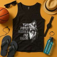 ILl Protect You Kitten No Matter What Funny Alpha Wolf Meme Tank Top