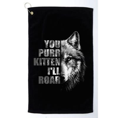 ILl Protect You Kitten No Matter What Funny Alpha Wolf Meme Golf Towel