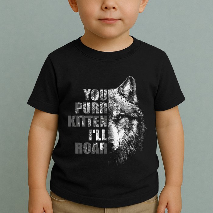 ILl Protect You Kitten No Matter What Funny Alpha Wolf Meme Toddler T-Shirt