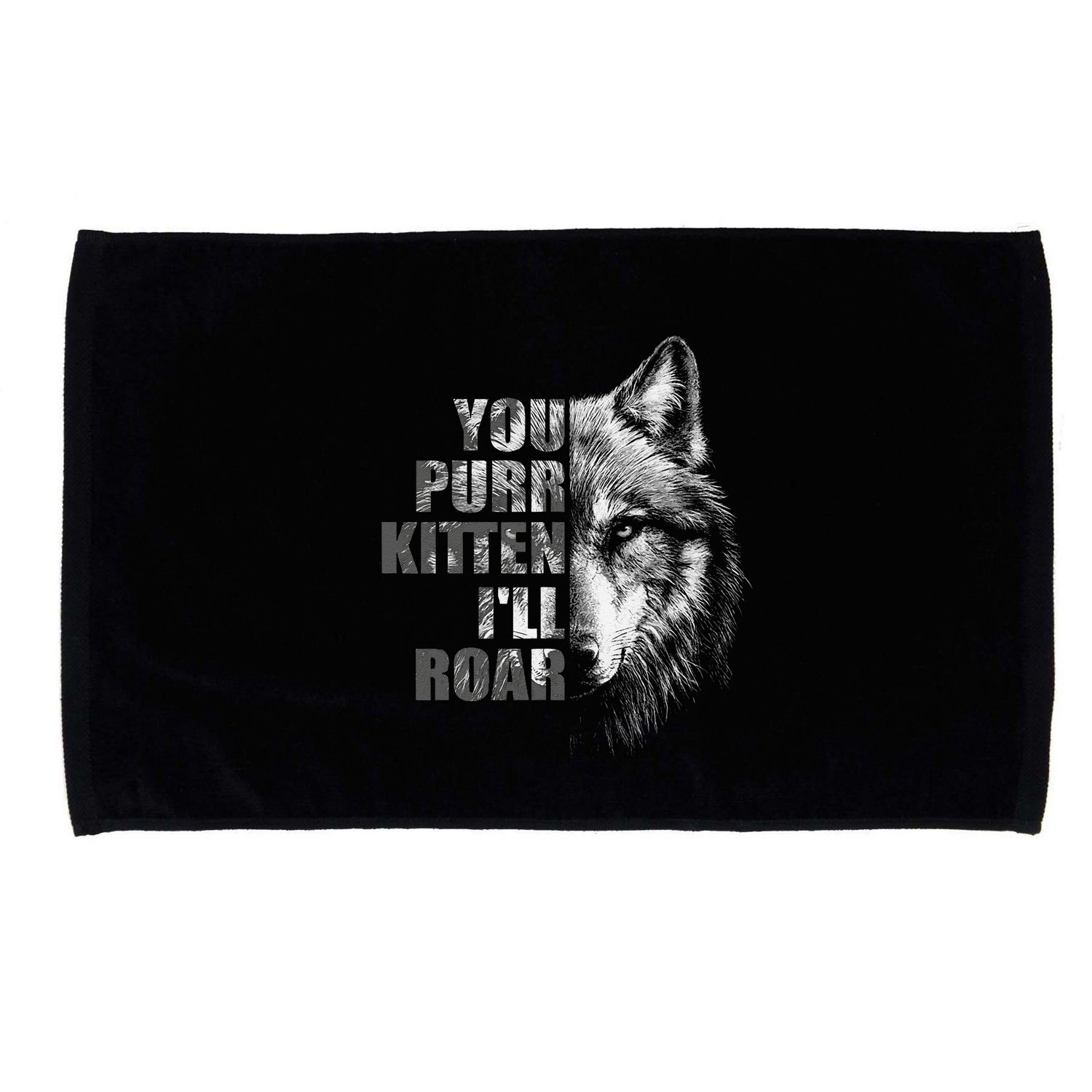 ILl Protect You Kitten No Matter What Funny Alpha Wolf Meme Microfiber Hand Towel