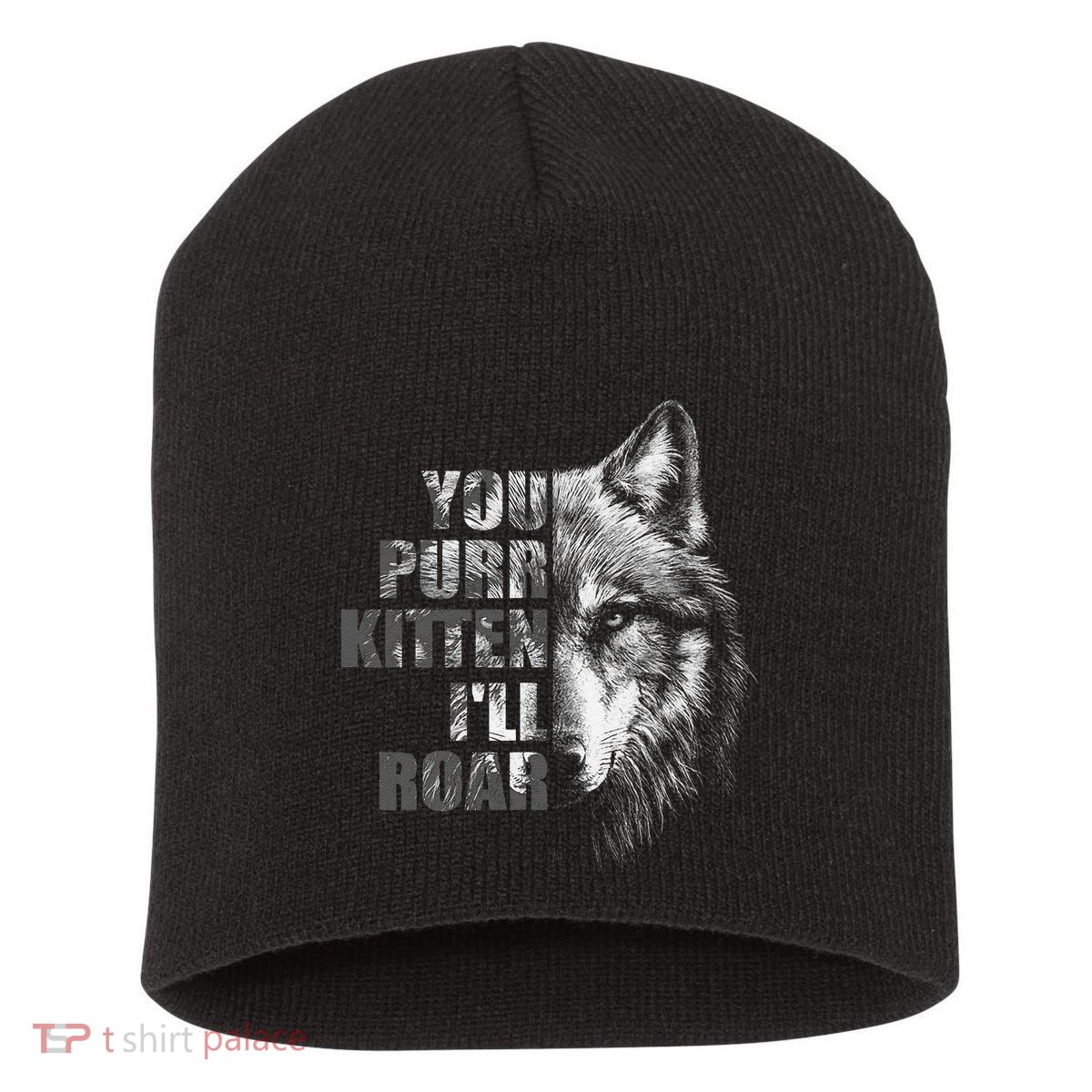 ILl Protect You Kitten No Matter What Funny Alpha Wolf Meme Short Acrylic Beanie