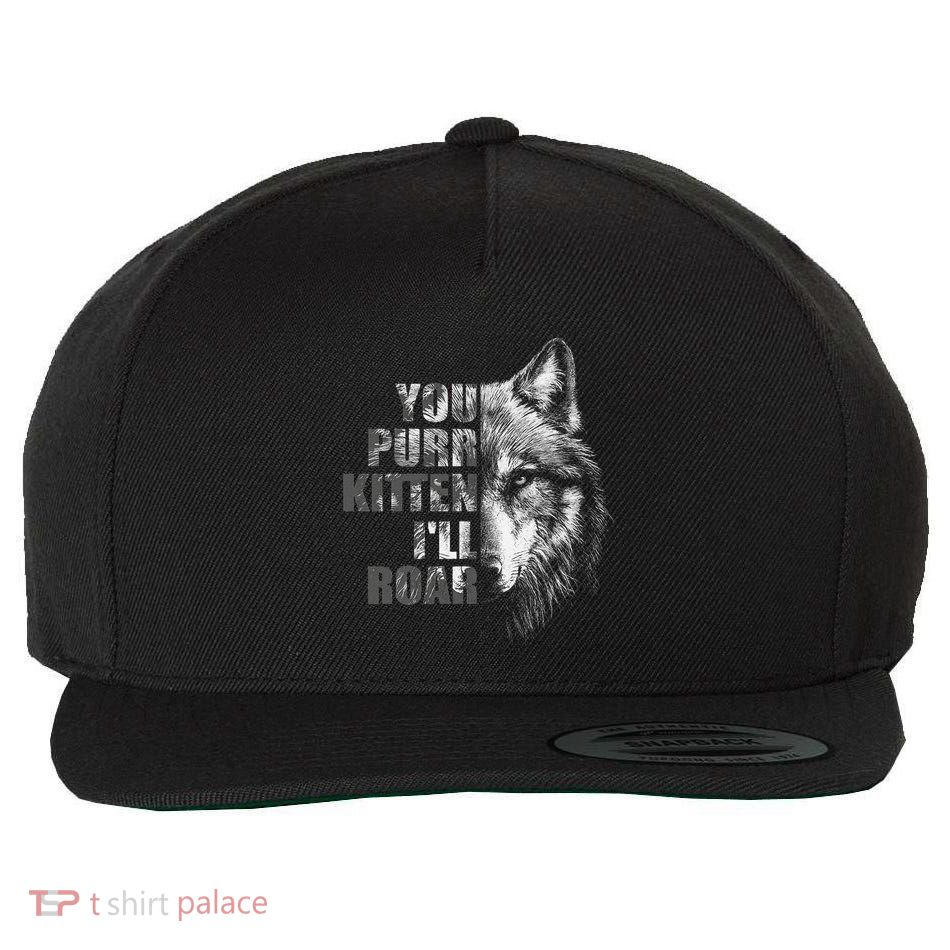 ILl Protect You Kitten No Matter What Funny Alpha Wolf Meme Wool Snapback Cap
