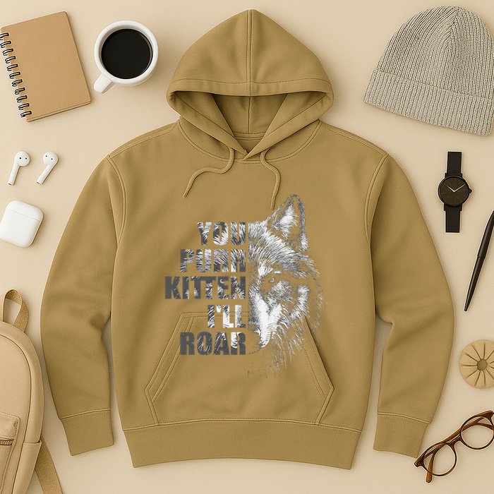 ILl Protect You Kitten No Matter What Funny Alpha Wolf Meme Hoodie