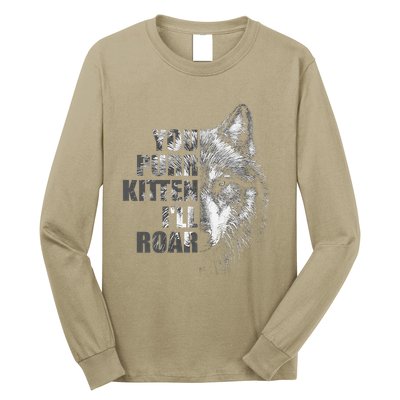 ILl Protect You Kitten No Matter What Funny Alpha Wolf Meme Long Sleeve Shirt