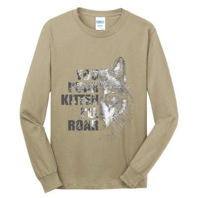 ILl Protect You Kitten No Matter What Funny Alpha Wolf Meme Tall Long Sleeve T-Shirt