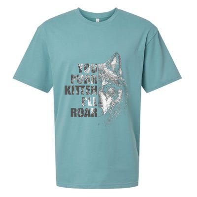 ILl Protect You Kitten No Matter What Funny Alpha Wolf Meme Sueded Cloud Jersey T-Shirt