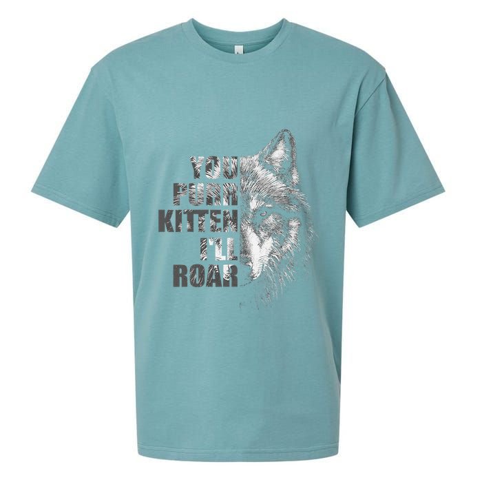 ILl Protect You Kitten No Matter What Funny Alpha Wolf Meme Sueded Cloud Jersey T-Shirt