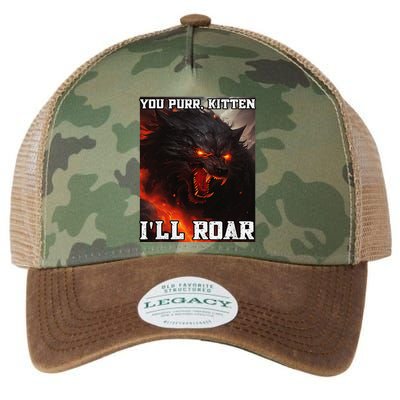 ILl Protect You Kitten No Matter What Funny Alpha Wolf Meme Legacy Tie Dye Trucker Hat