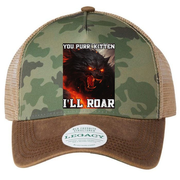 ILl Protect You Kitten No Matter What Funny Alpha Wolf Meme Legacy Tie Dye Trucker Hat
