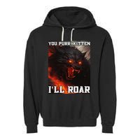 ILl Protect You Kitten No Matter What Funny Alpha Wolf Meme Garment-Dyed Fleece Hoodie