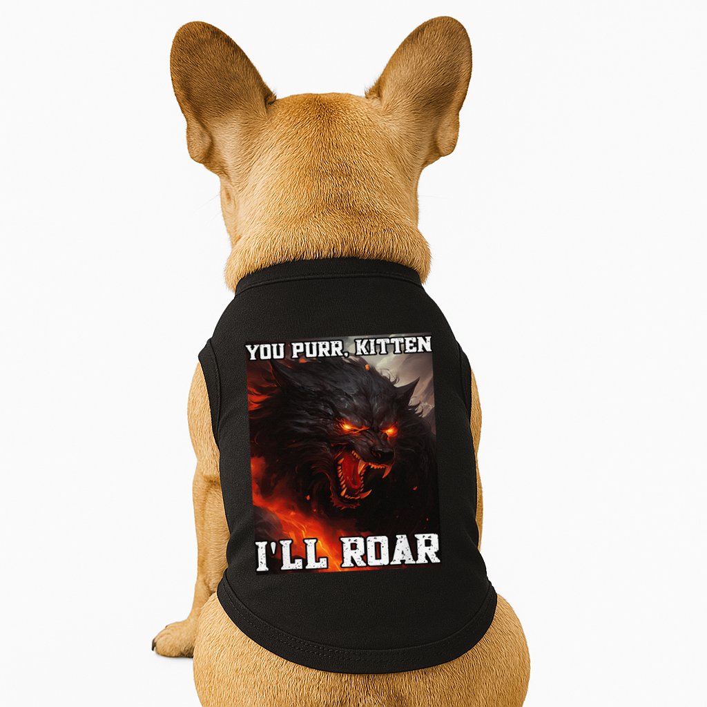 ILl Protect You Kitten No Matter What Funny Alpha Wolf Meme Doggie Tank