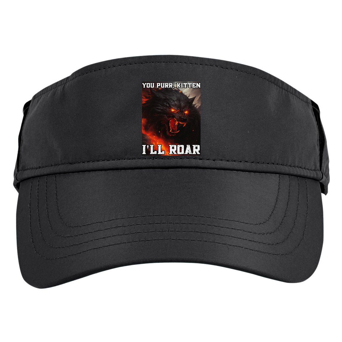 ILl Protect You Kitten No Matter What Funny Alpha Wolf Meme Adult Drive Performance Visor