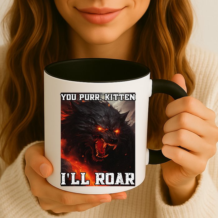 ILl Protect You Kitten No Matter What Funny Alpha Wolf Meme Mug