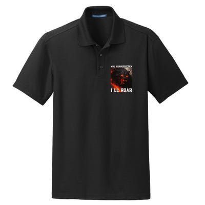 ILl Protect You Kitten No Matter What Funny Alpha Wolf Meme Dry Zone Grid Polo