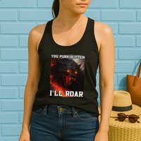 ILl Protect You Kitten No Matter What Funny Alpha Wolf Meme Womens Tank Top