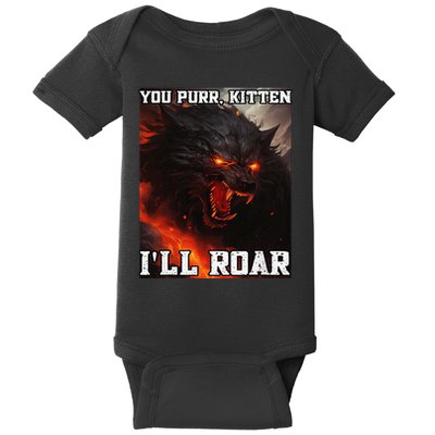 ILl Protect You Kitten No Matter What Funny Alpha Wolf Meme Baby Bodysuit