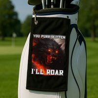 ILl Protect You Kitten No Matter What Funny Alpha Wolf Meme Golf Towel