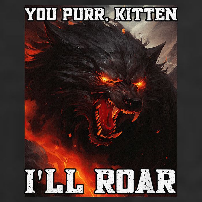 ILl Protect You Kitten No Matter What Funny Alpha Wolf Meme Golf Towel