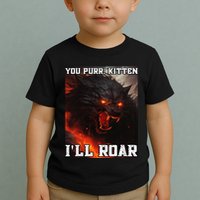 ILl Protect You Kitten No Matter What Funny Alpha Wolf Meme Toddler T-Shirt