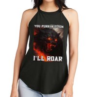 ILl Protect You Kitten No Matter What Funny Alpha Wolf Meme Women's Perfect Tri Rocker Tank