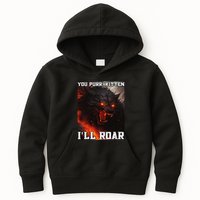 ILl Protect You Kitten No Matter What Funny Alpha Wolf Meme Kids Hoodie