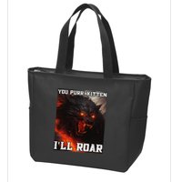 ILl Protect You Kitten No Matter What Funny Alpha Wolf Meme Zip Tote Bag