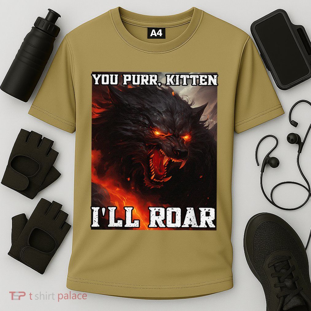 ILl Protect You Kitten No Matter What Funny Alpha Wolf Meme Performance Shirt