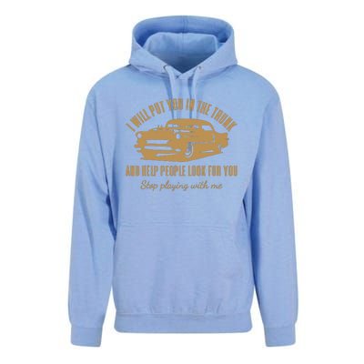 ILl Put You In The Trunk DonT Test Me Classic Cars Graphic Unisex Surf Hoodie